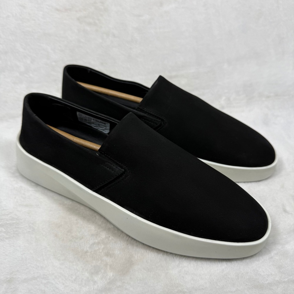 Wolf & Shepherd Cruise Slip-On Black Brilliant White Suede Men 7.5 Women 9 EU 40